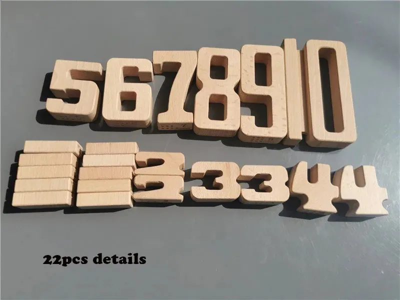 Montessori Math: Wooden Building Stacking Digital Blocks