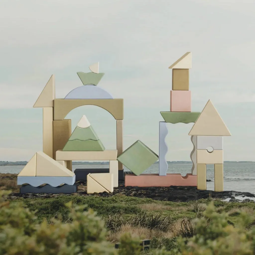 Mountain & river building blocks