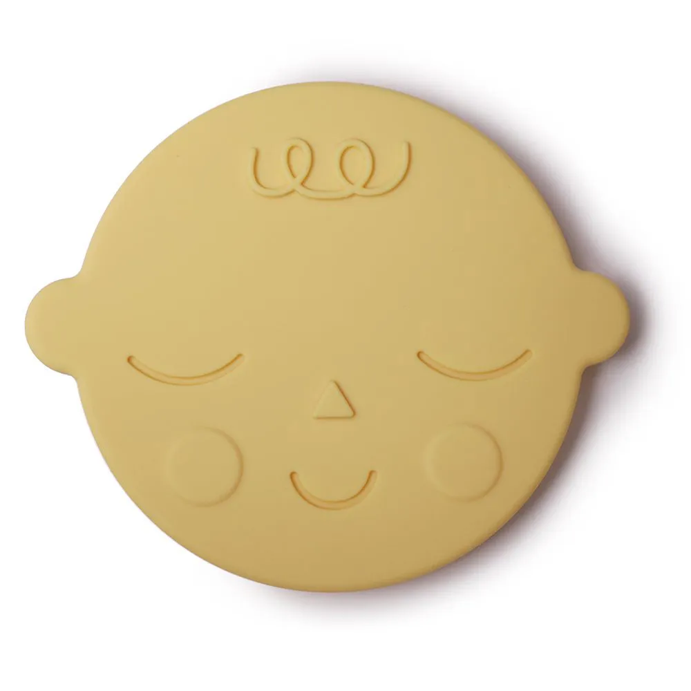 Mushie Teether Face Banana Cream