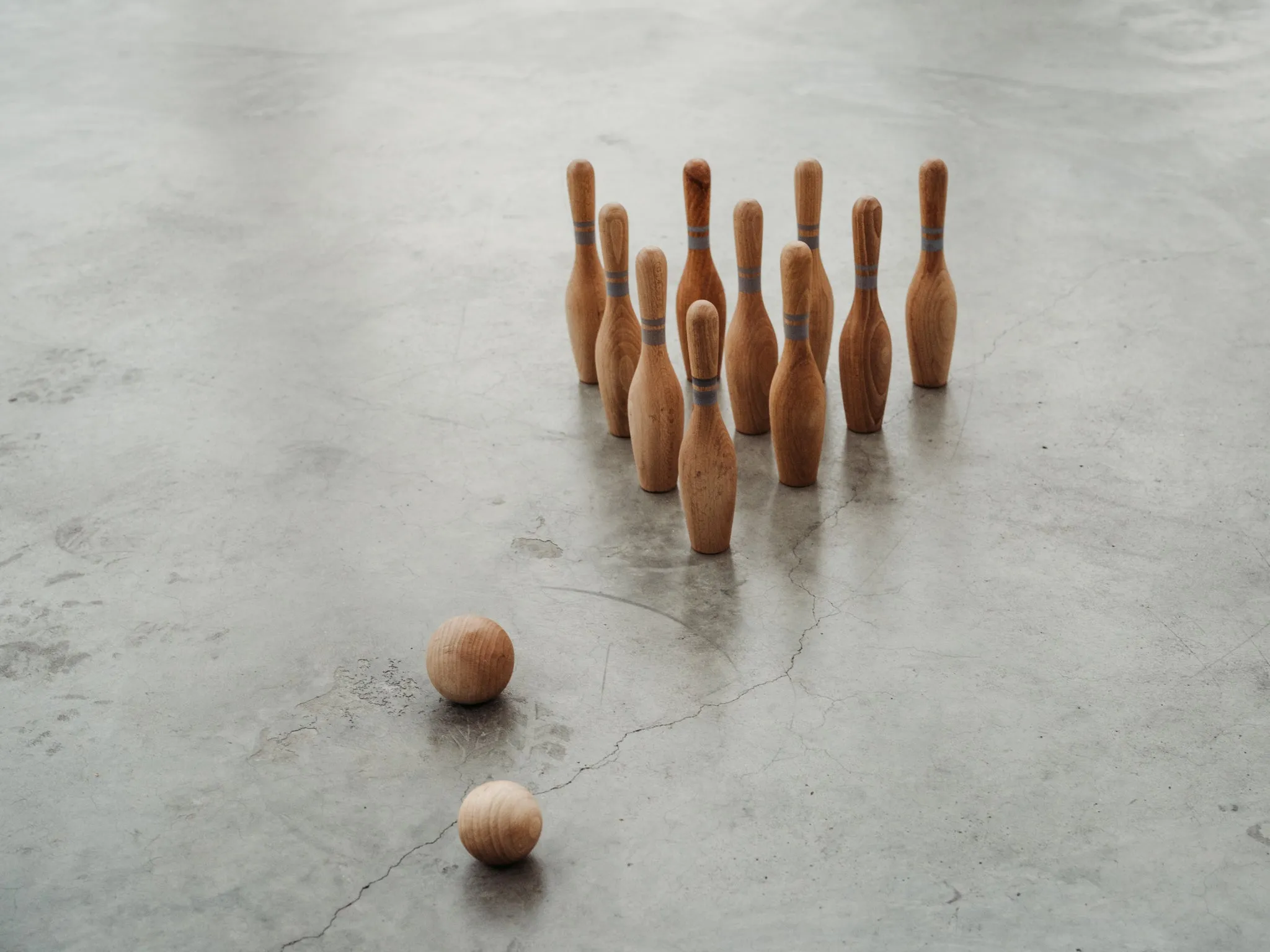 Natural Bowling Set 10 pcs