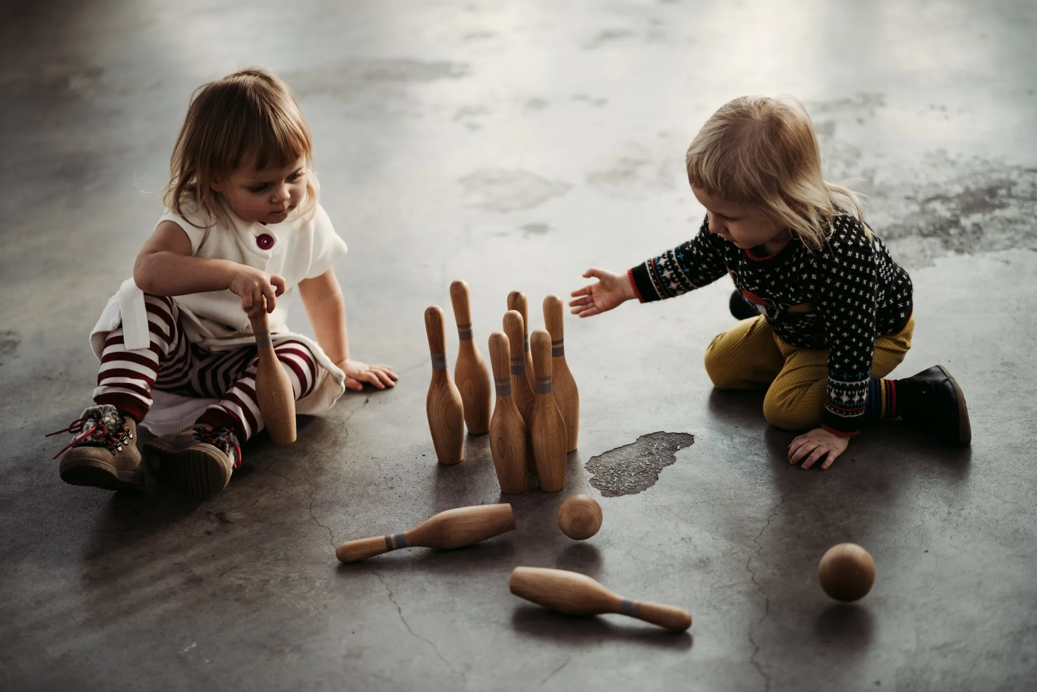 Natural Bowling Set 10 pcs