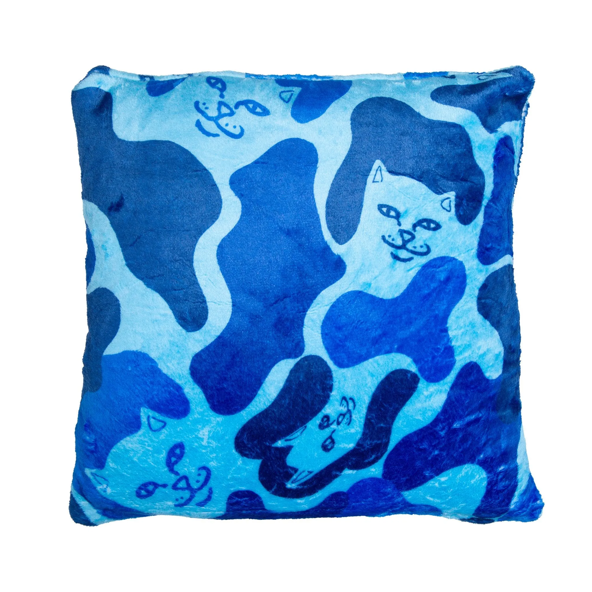 Nerm Camo Fluffy Pillow (Blue Camo)