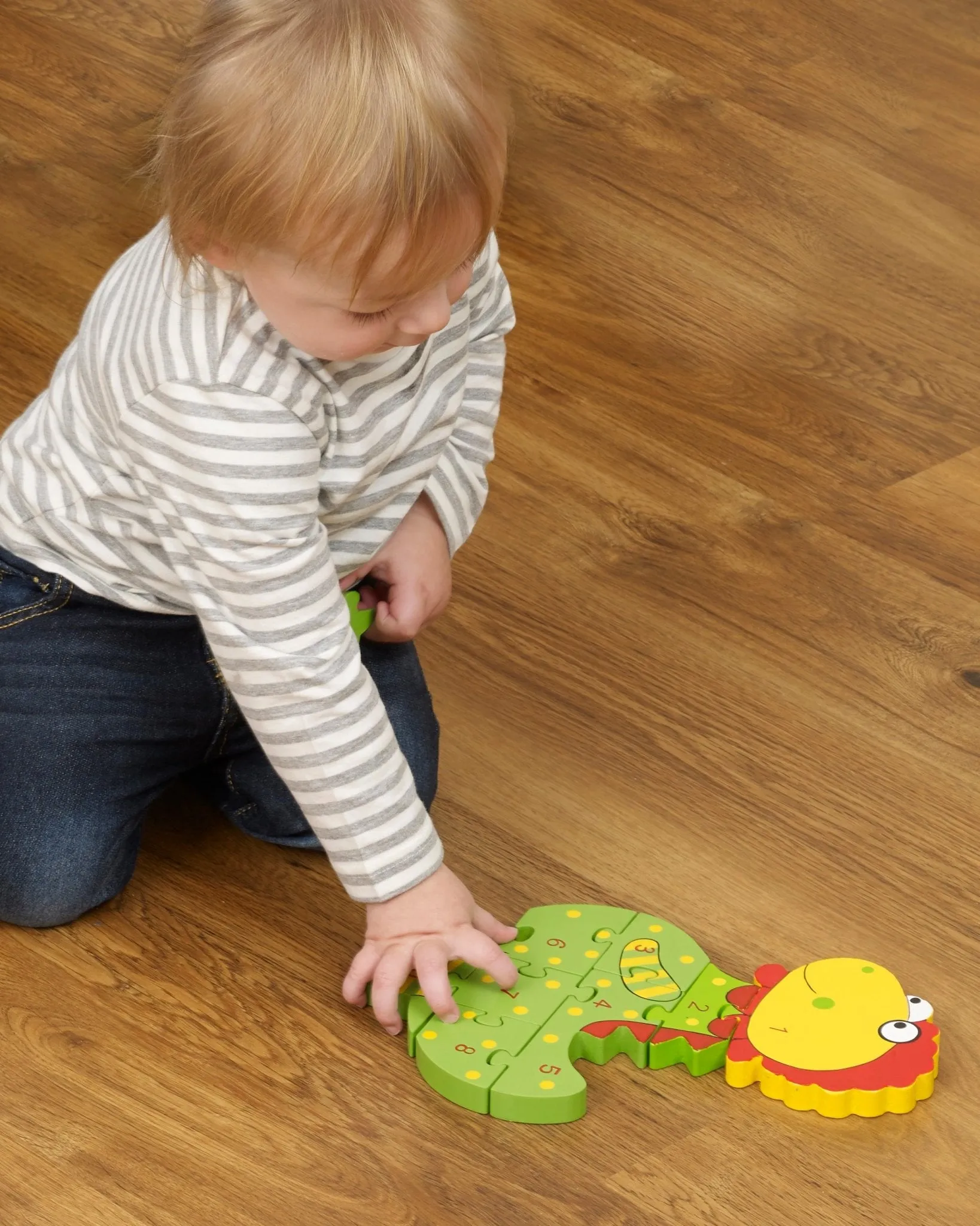 Orange Tree Wooden Dinosaur Number Puzzle