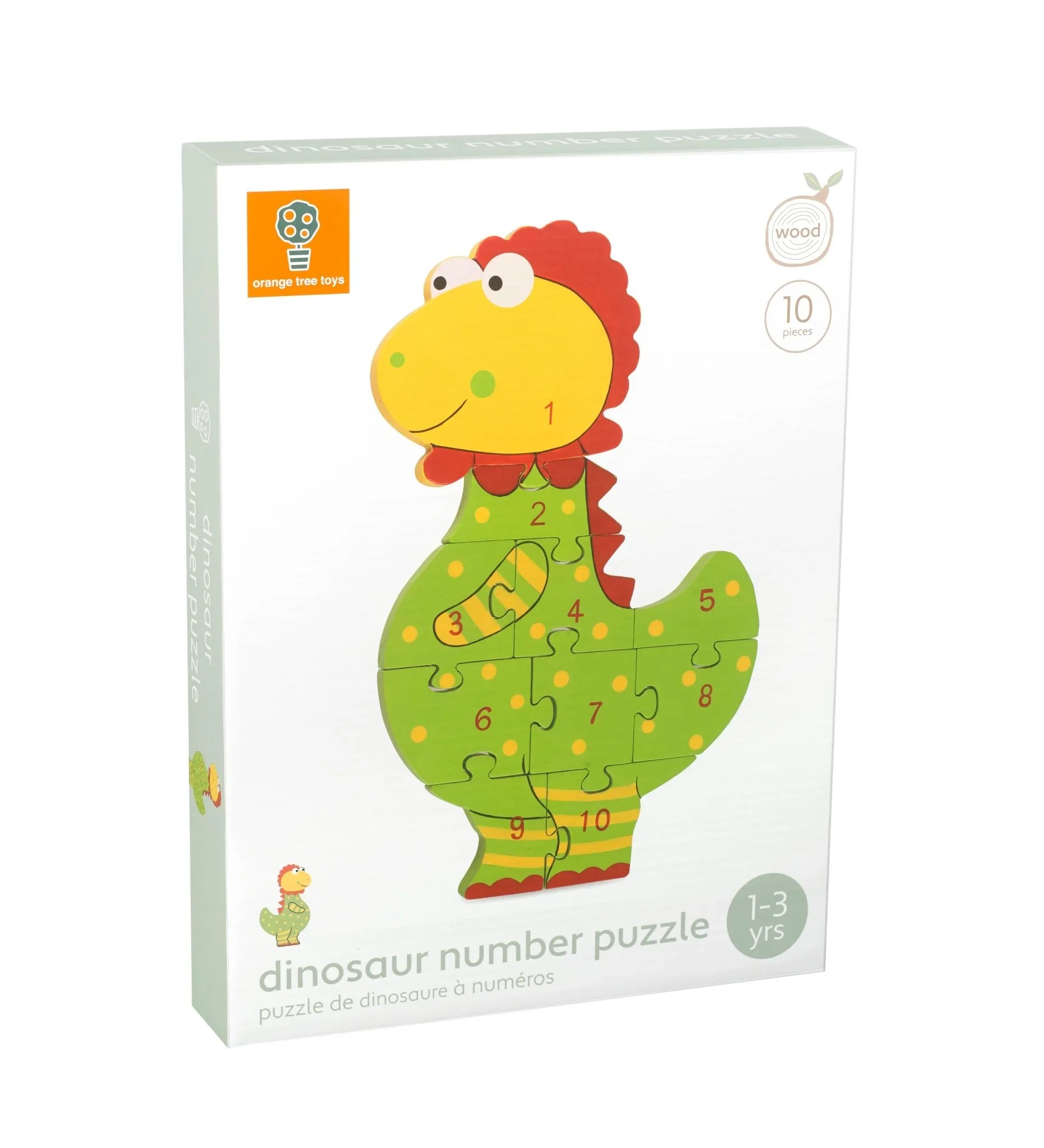 Orange Tree Wooden Dinosaur Number Puzzle