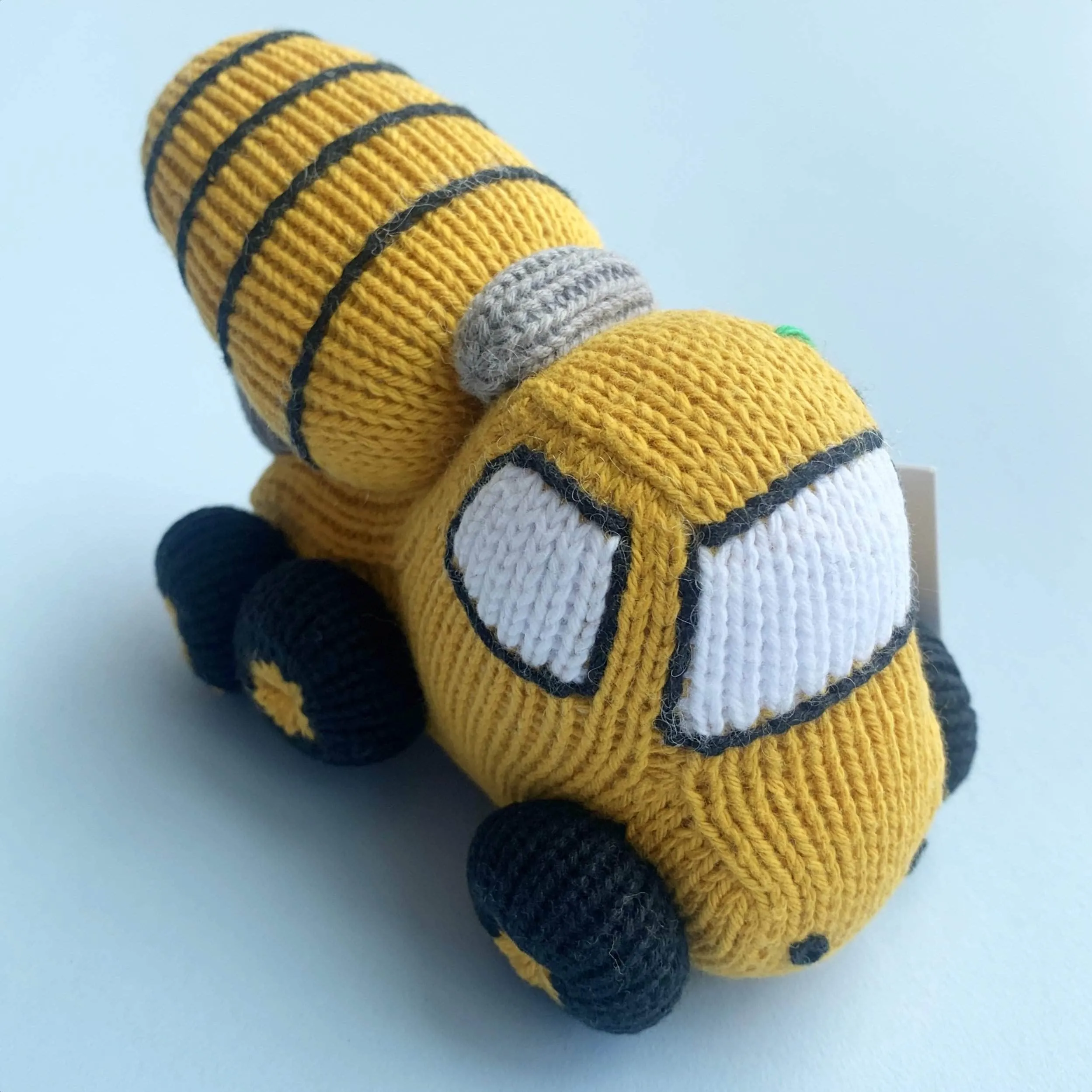 Organic Baby Toys, Construction Rattle | Concrete Mixer Truck
