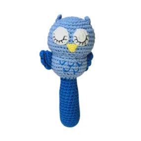 Owl Stick Rattle - Blue