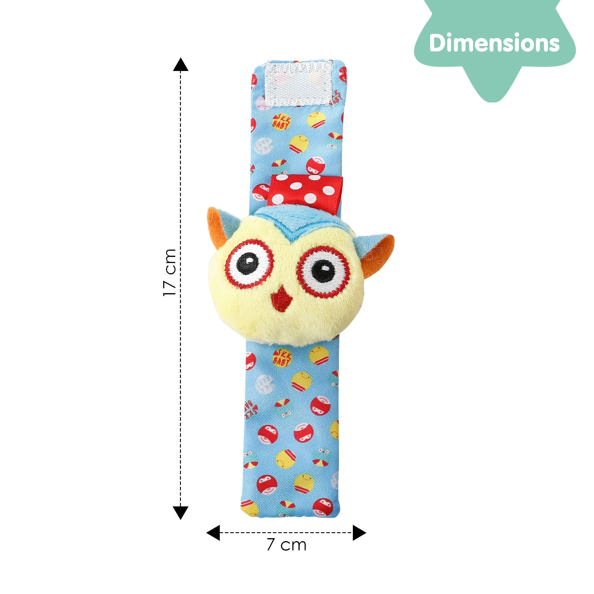Owls In Love Multicolour Set of 2 Wrist Rattle
