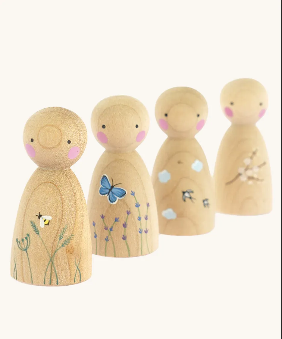 Peepul Signs of Spring Peg Doll Set