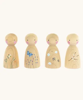 Peepul Signs of Spring Peg Doll Set