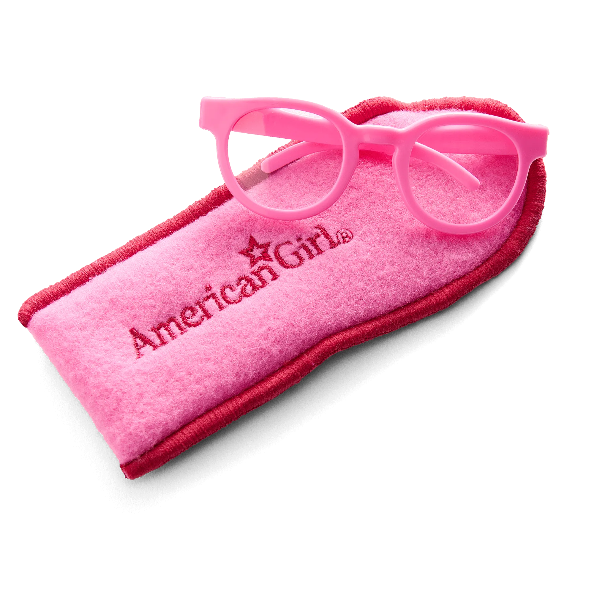 Petal-Pink Glasses for 18-inch Dolls