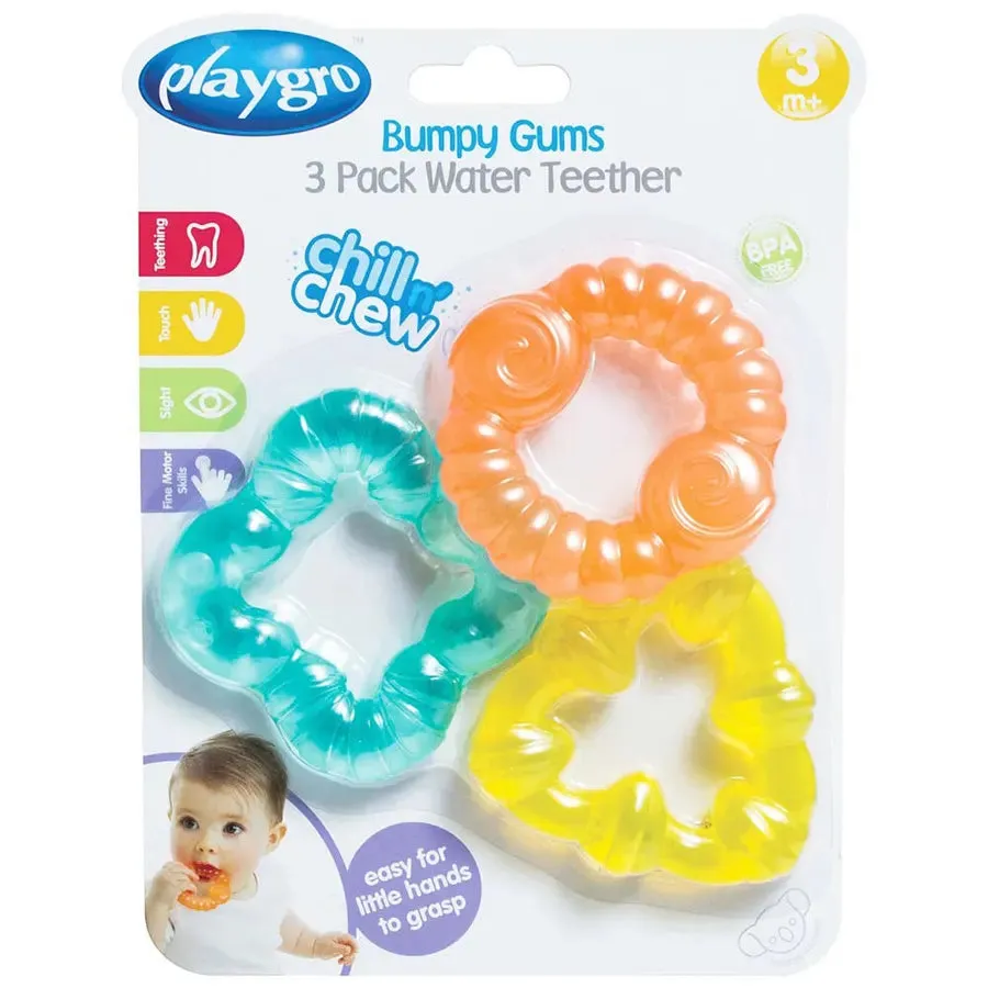 Playgro Bumpy Gums Water Teethers (Pack of 3)