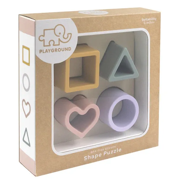 Playground Silicone Shape Puzzle - Rose