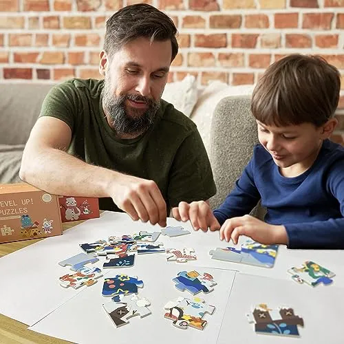 Puzzles for Kids Ages 3-5 Years Old，9 12 16 20 Pieces Animal Jigsaw Puzzles for Kids 2 3 4 5 6 Years Old -Toddler Puzzles for Boy and Girl (4 Pack)