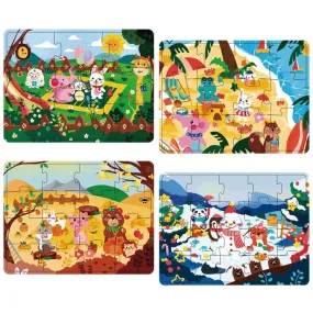 Puzzles for Kids Ages 3-5 Years Old，9 12 16 20 Pieces Animal Jigsaw Puzzles for Kids 2 3 4 5 6 Years Old -Toddler Puzzles for Boy and Girl (4 Pack)