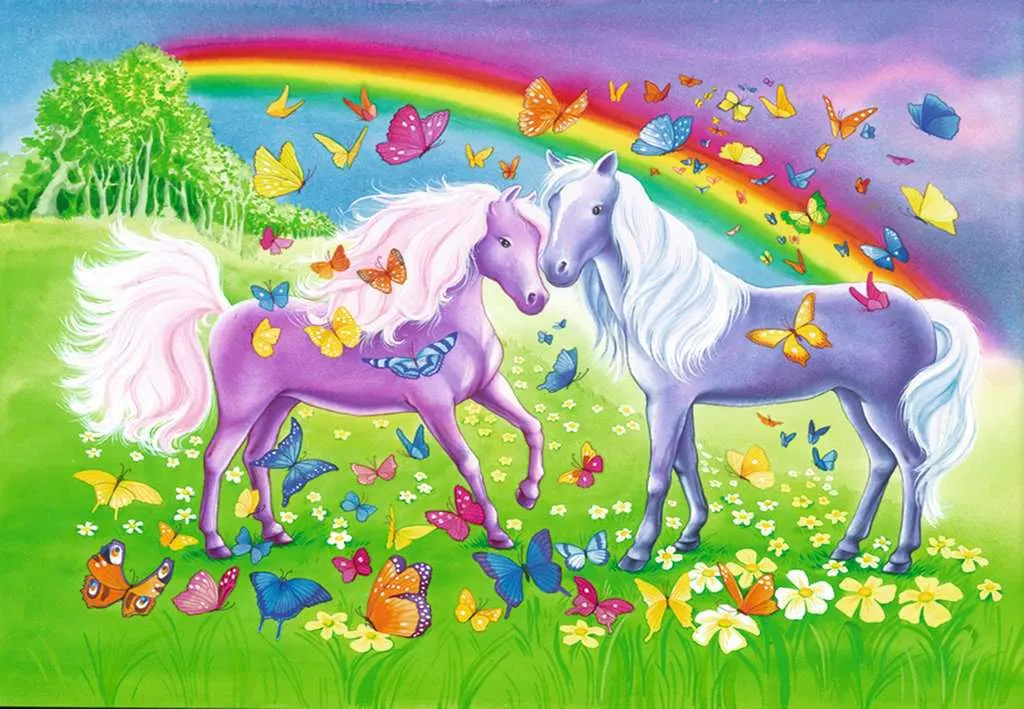 RAINBOW HORSES 2X24