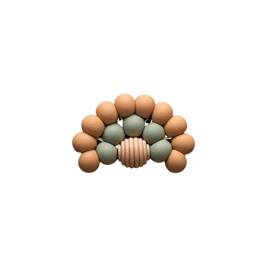 Rainbow teether Natural/Sage