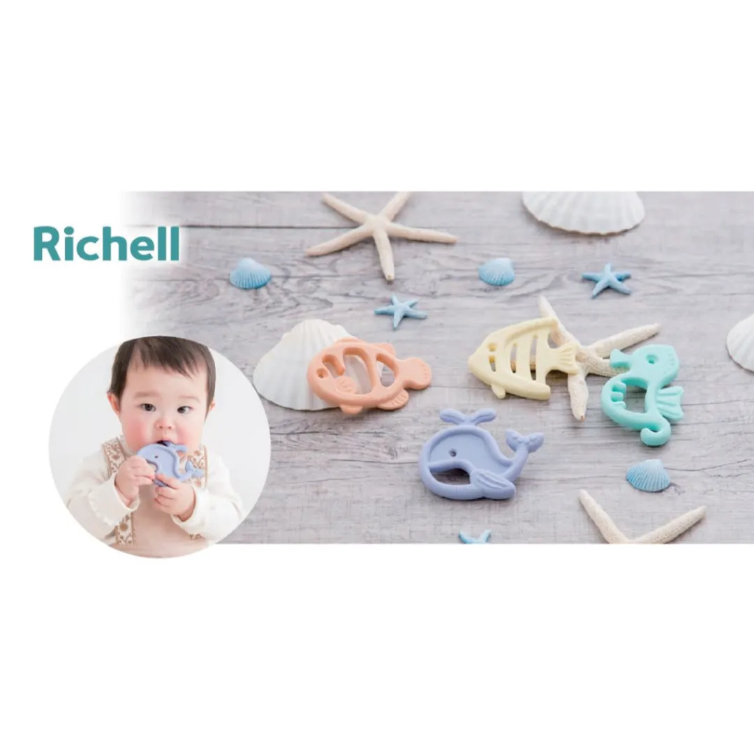 Richell Silicone Teether - 3m  (Whale/ Clownfish/ Seahorse/ Angelfish)