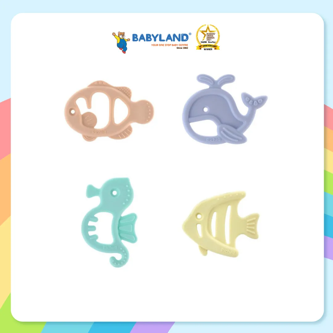 Richell Silicone Teether - 3m  (Whale/ Clownfish/ Seahorse/ Angelfish)