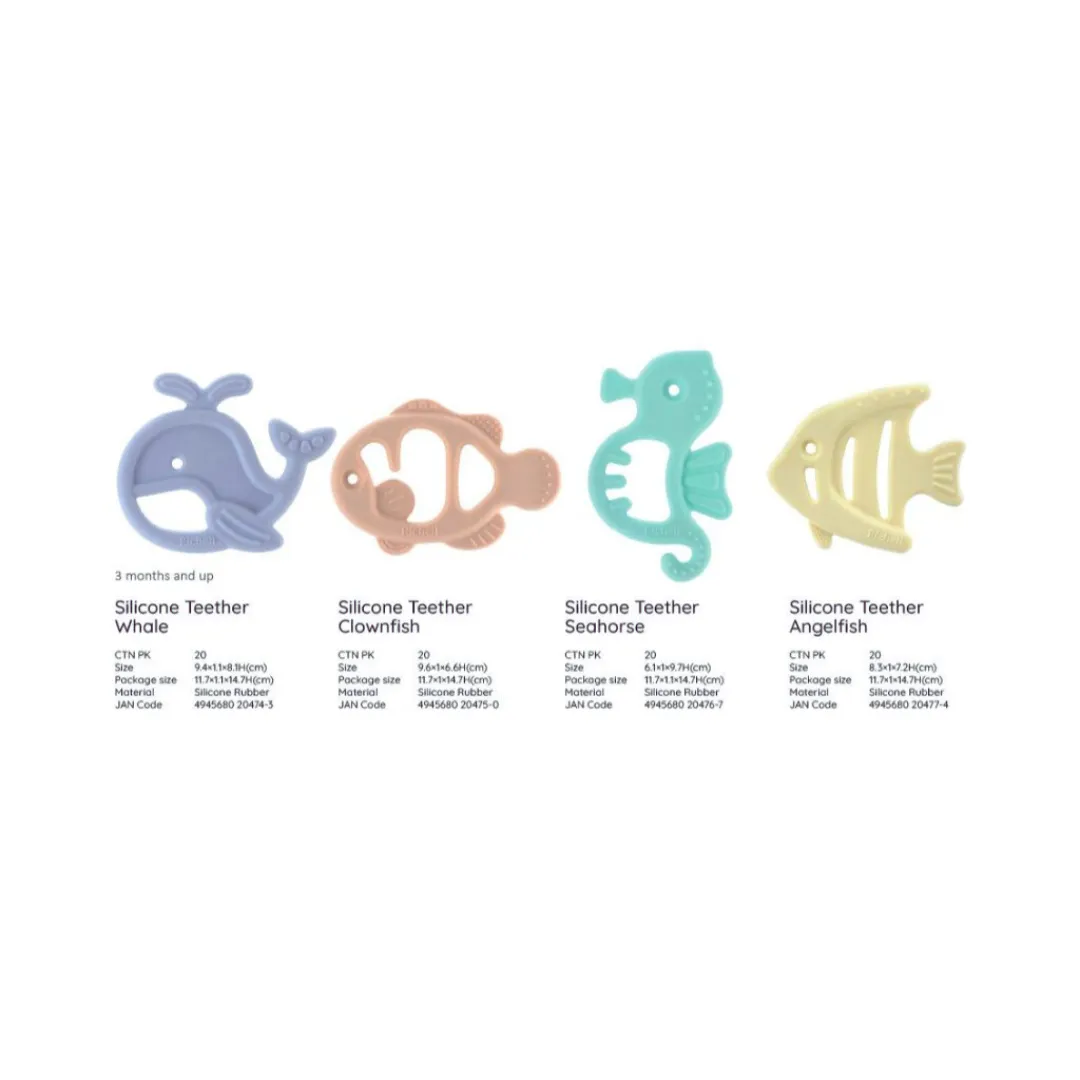 Richell Silicone Teether - 3m  (Whale/ Clownfish/ Seahorse/ Angelfish)