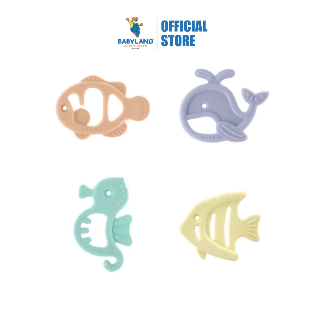 Richell Silicone Teether - 3m  (Whale/ Clownfish/ Seahorse/ Angelfish)
