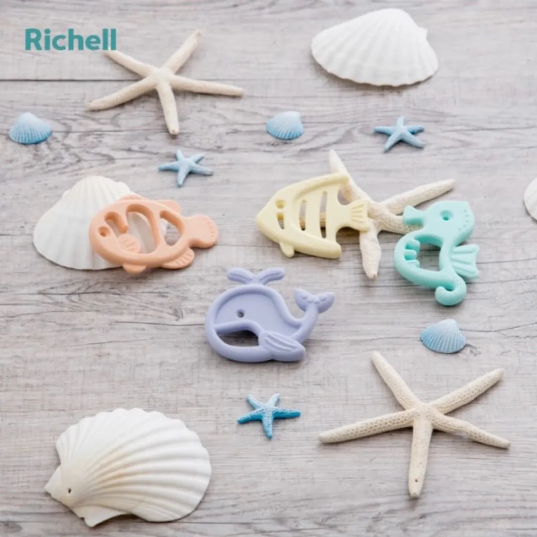 Richell Silicone Teether - 3m  (Whale/ Clownfish/ Seahorse/ Angelfish)