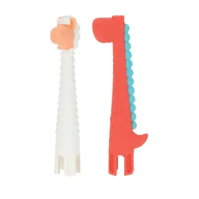 Sensory Tube Teethers (2 Pack) | White & Red