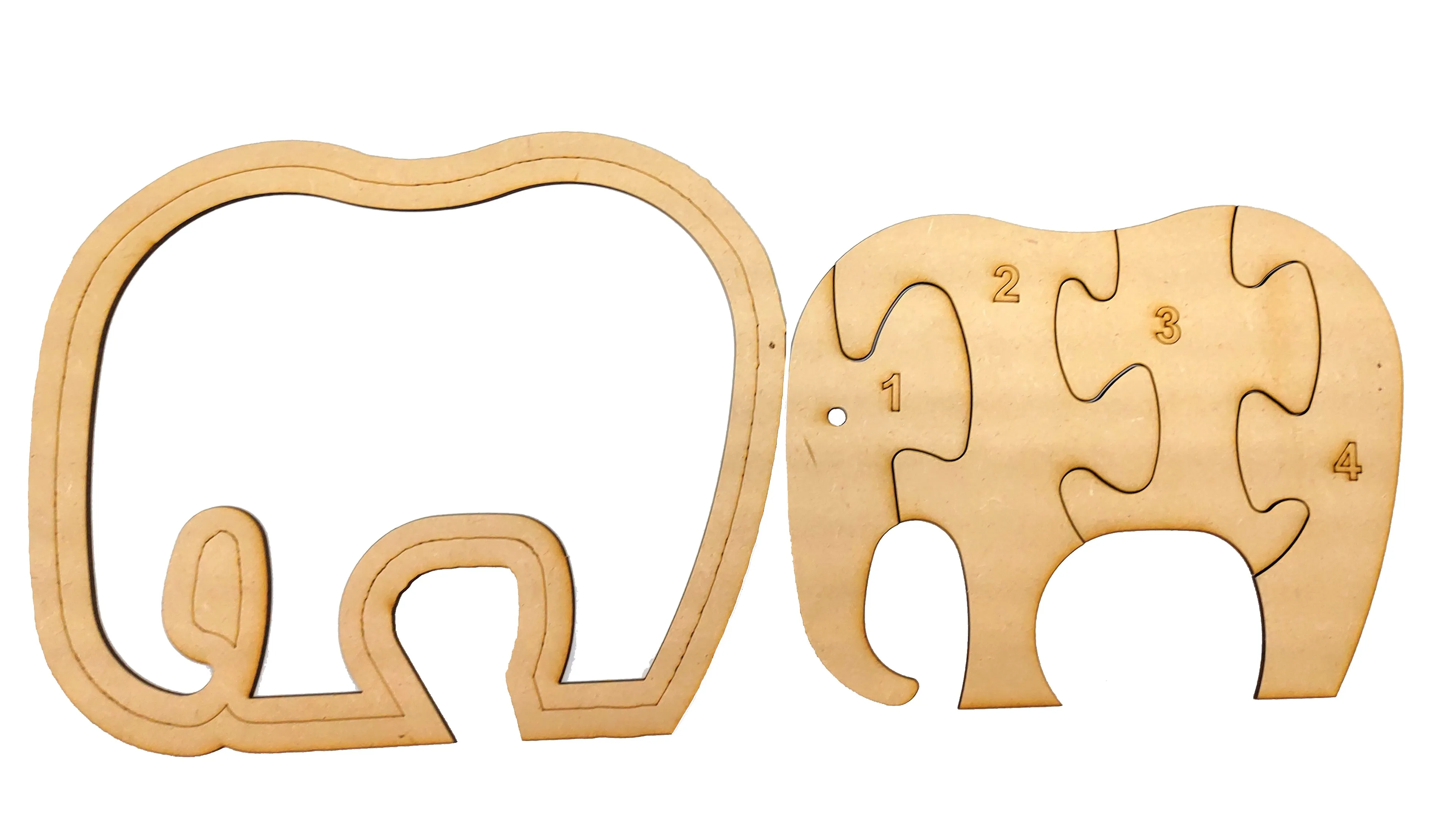 Set of 5 Wooden Jigsaw Puzzles. Paintable Animal Puzzle Set for Early Education and Home Schooling. Montessori Learning Toys (32 Wooden Pieces   5 Wooden Frame) 5 Different Patterns (T294)