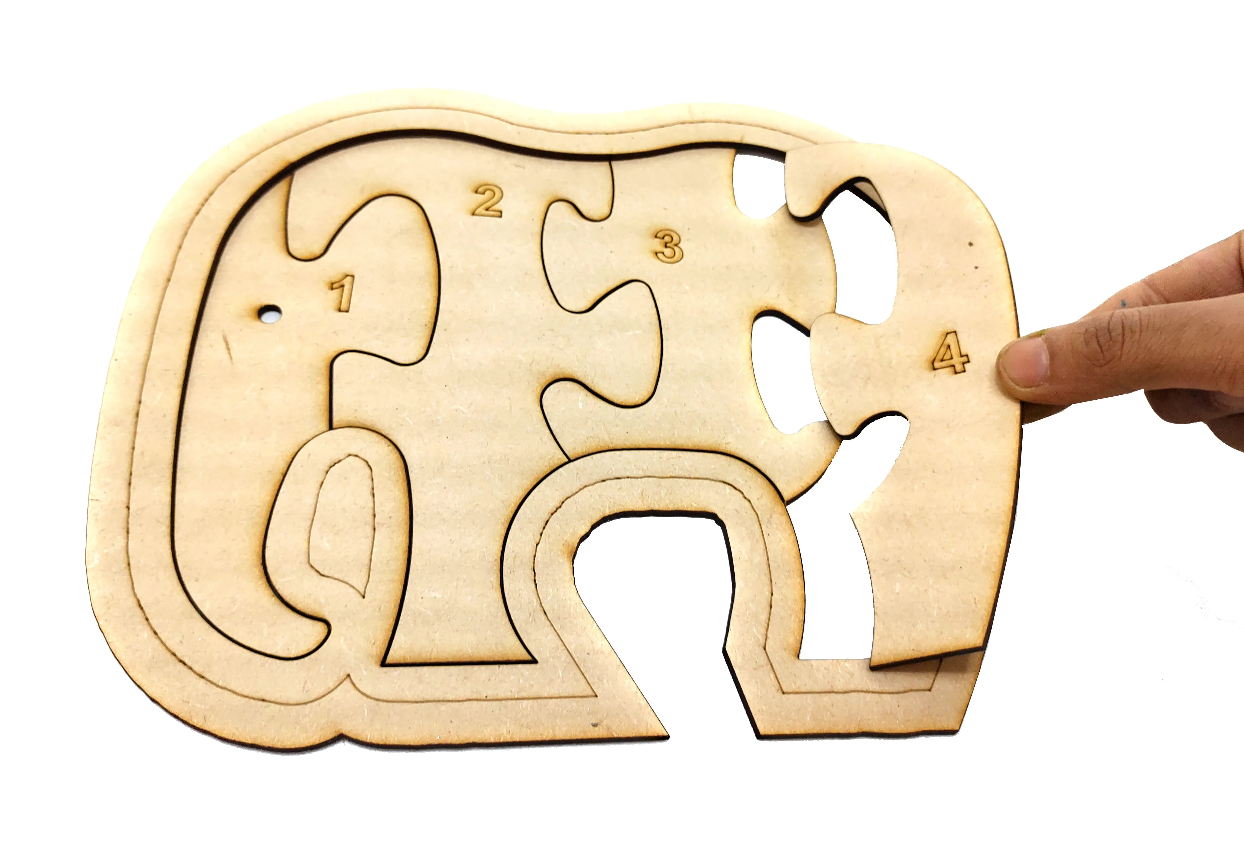 Set of 5 Wooden Jigsaw Puzzles. Paintable Animal Puzzle Set for Early Education and Home Schooling. Montessori Learning Toys (32 Wooden Pieces   5 Wooden Frame) 5 Different Patterns (T294)