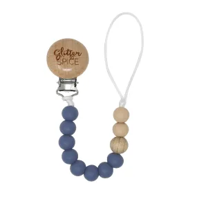 Silicone Pacifier Clip - Midnight Blue