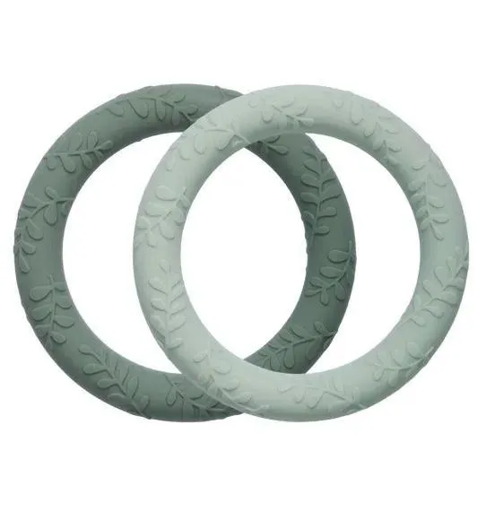 Silicone Teether Leaves Sage