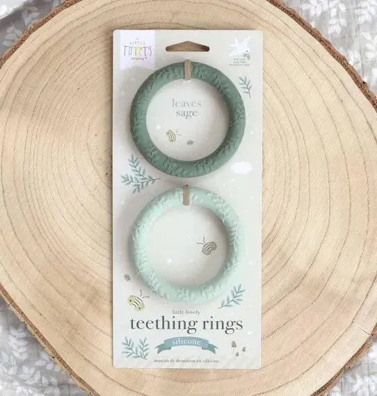 Silicone Teether Leaves Sage