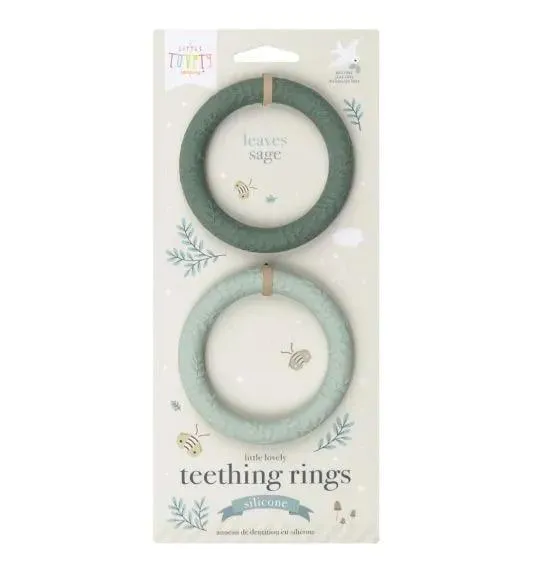 Silicone Teether Leaves Sage