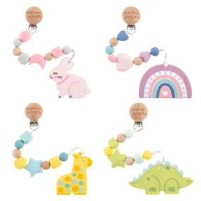 Silicone Teethers With Pacifier Clip Assortment