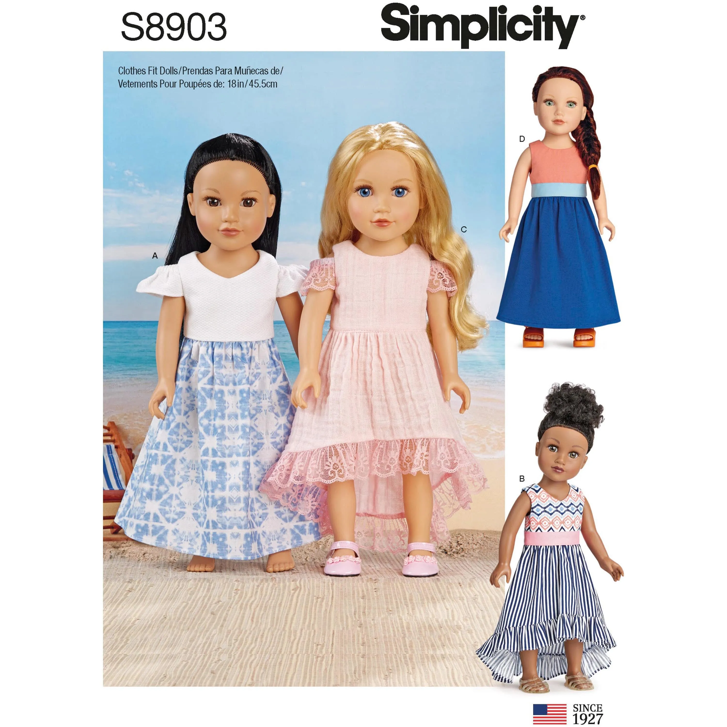 Simplicity Pattern 8903 18" Doll Clothes