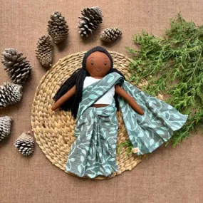 Single Doll- RajI- Cotton Fabric Toy- Deep
