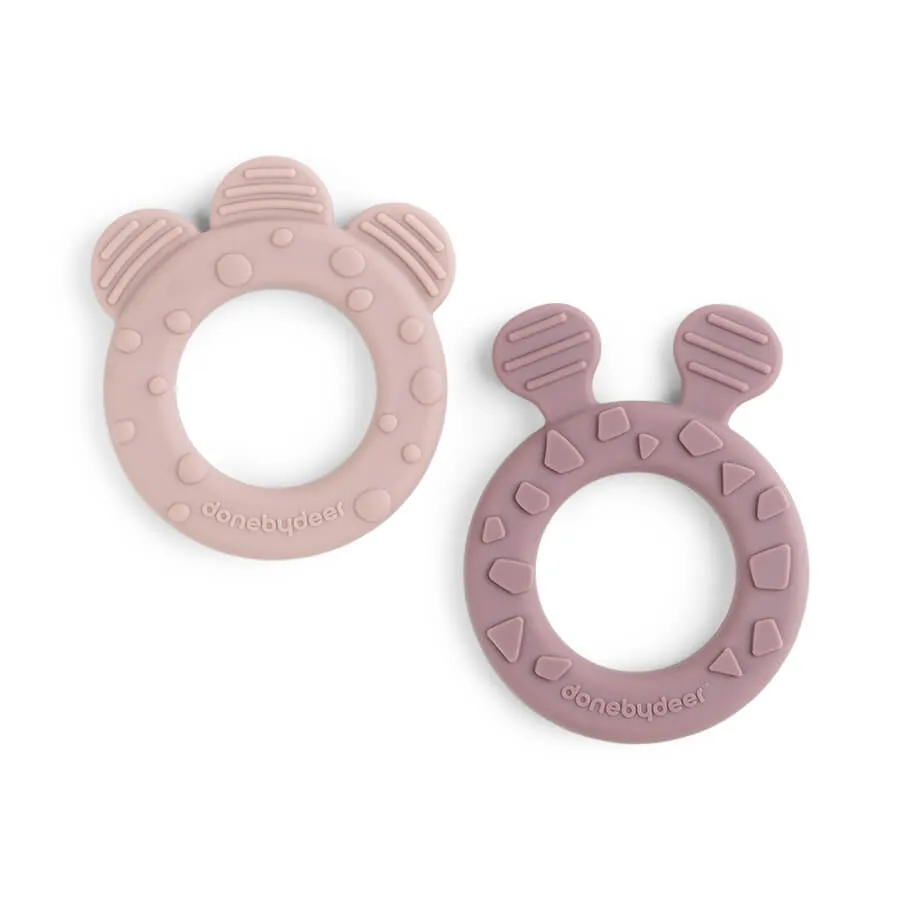 Teether 2-pack Deer friends Powder