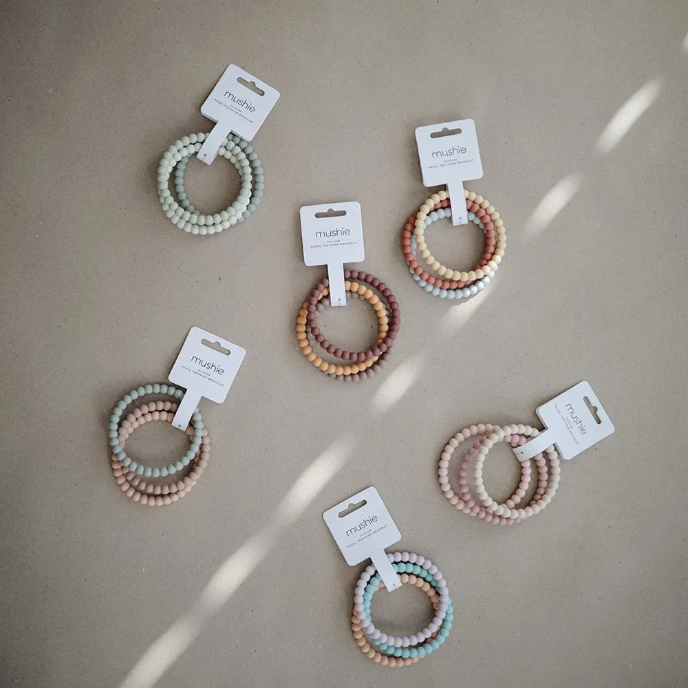 Teether Bracelets - Pack Of 3 - Lilac/Cyan/Soft Peach