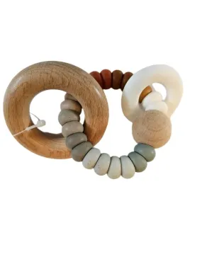 Teether / Rattle - Natural Wooden Baby Rattle