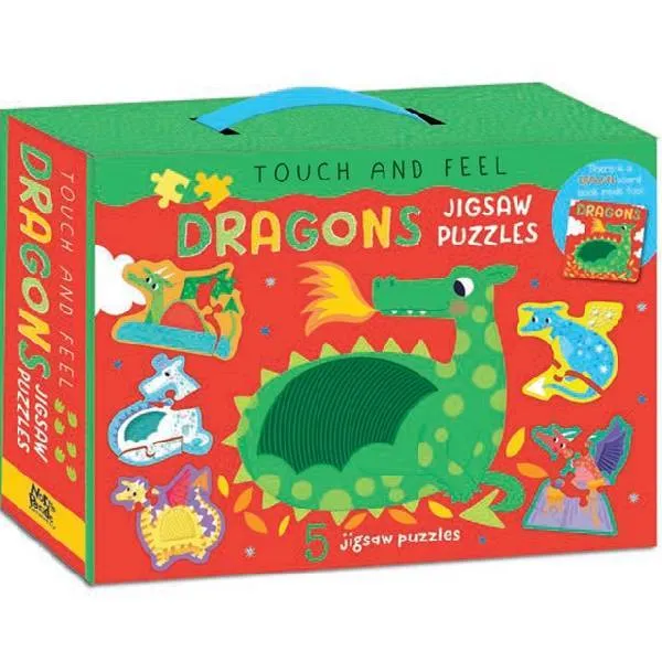 TOUCH AND FEEL DRAGONS JIGSAW PUZZLE BOXSET