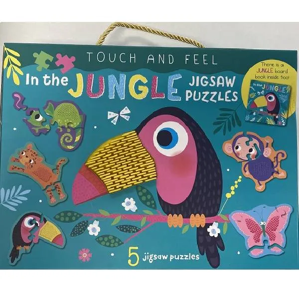 TOUCH AND FEEL IN THE JUNGLE JIGSAW PUZZLE BOXSET