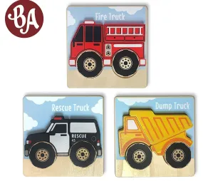 Toy Trucks Wooden Puzzle
