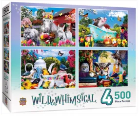 Wild & Whimsical - 4-Pack 500 Piece Puzzles