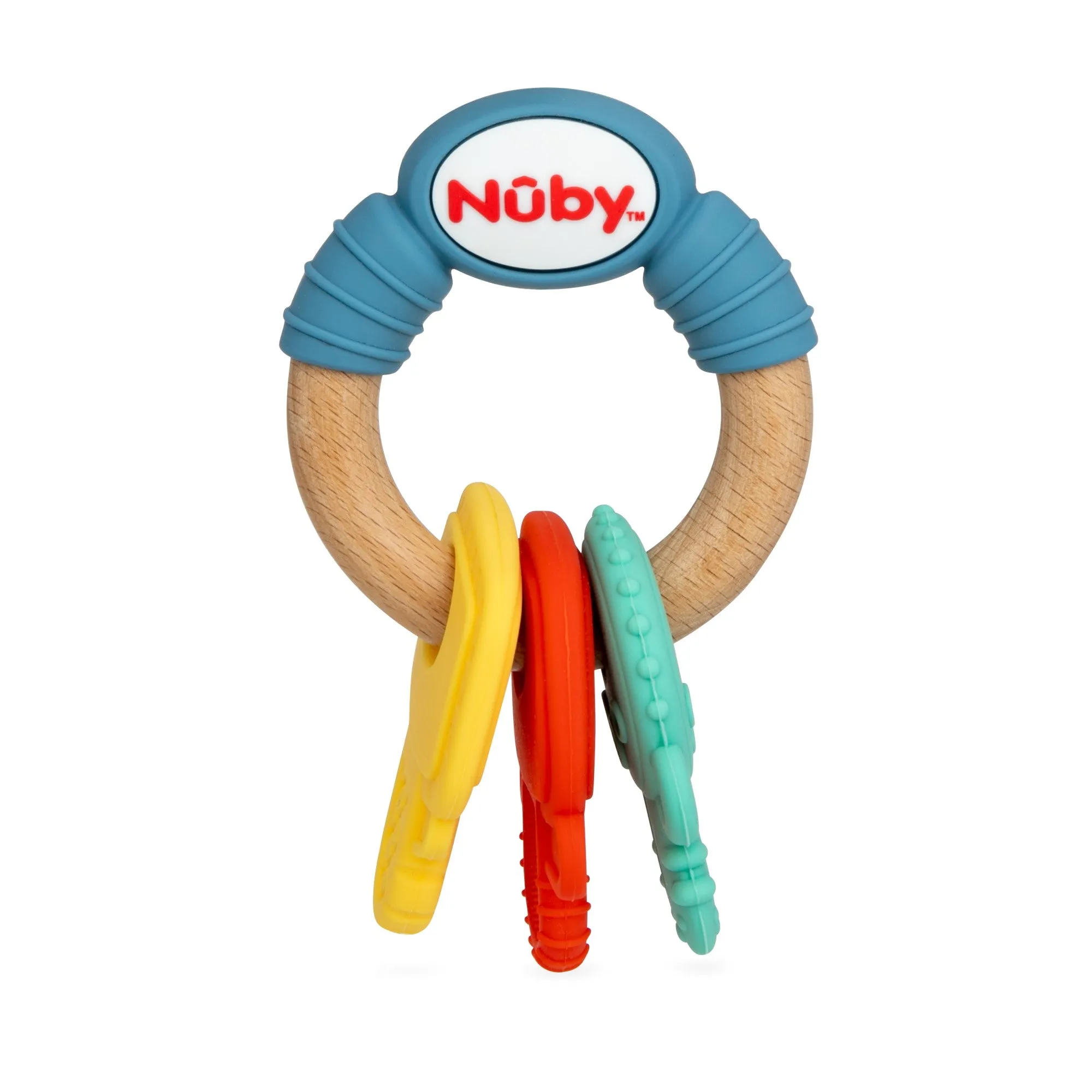 Wood and Silicone Natural Teether Keys