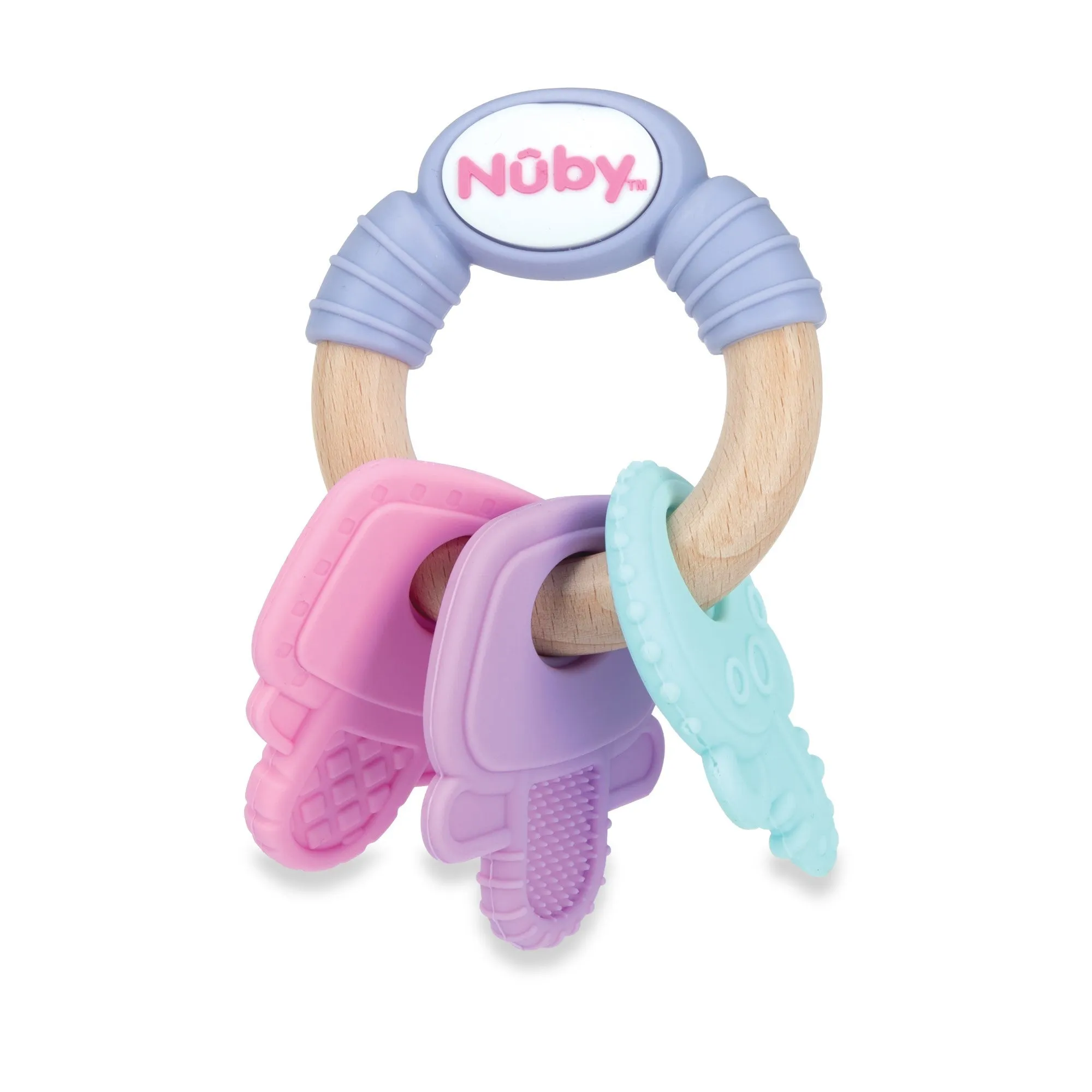 Wood and Silicone Natural Teether Keys