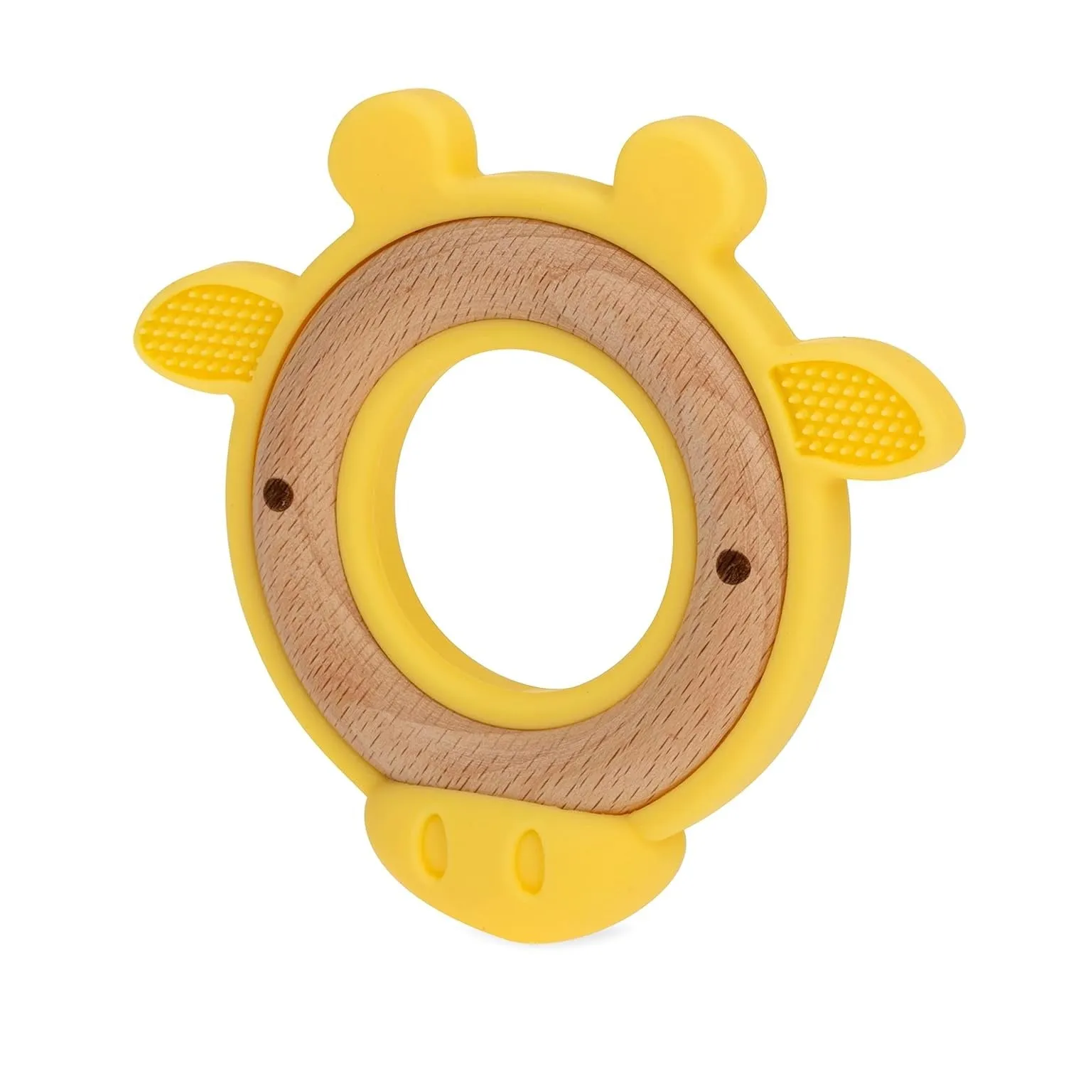 Wooden & Silicone Animal Teether Tiger 3m 