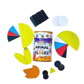 Wooden Animal Puzzle Pattern Blocks Activity Cards