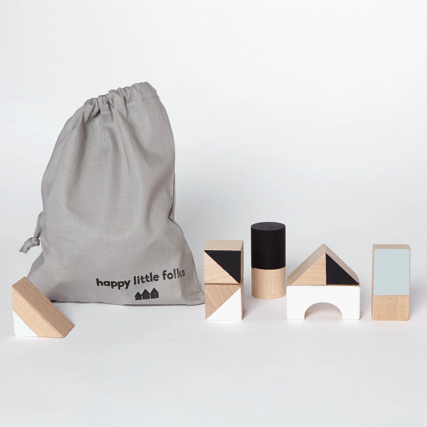 Wooden building blocks - Monochrome
