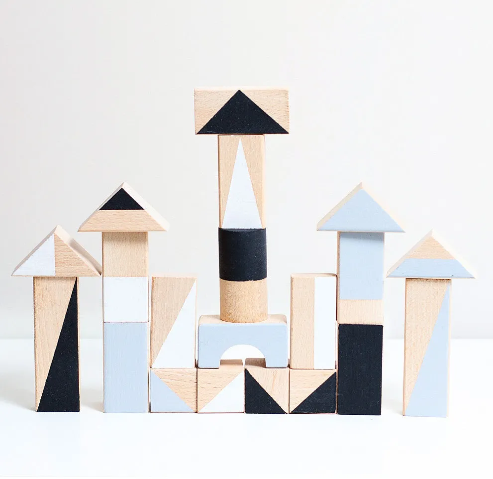 Wooden building blocks - Monochrome