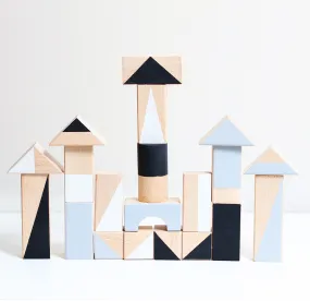Wooden building blocks - Monochrome