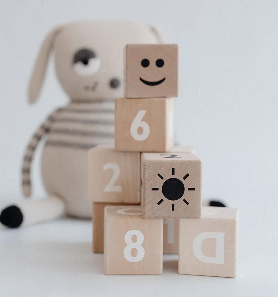 Wooden Math-themed Blocks Available in 2 Colours